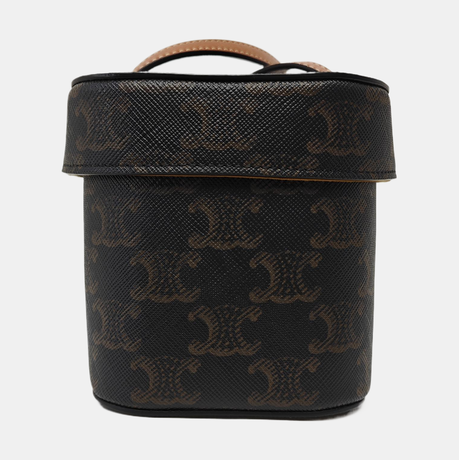 Coated Canvas Shoulder Bag Brown