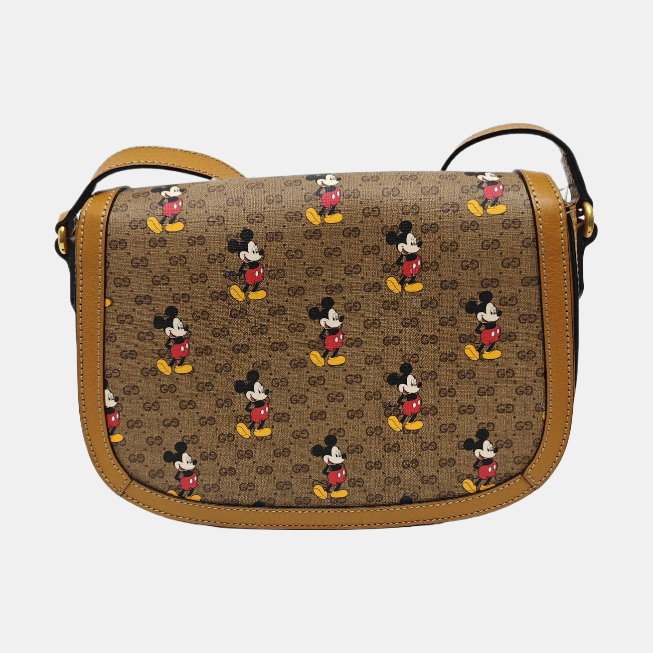Disney X Gucci Small Monogram Coated Canvas Brown