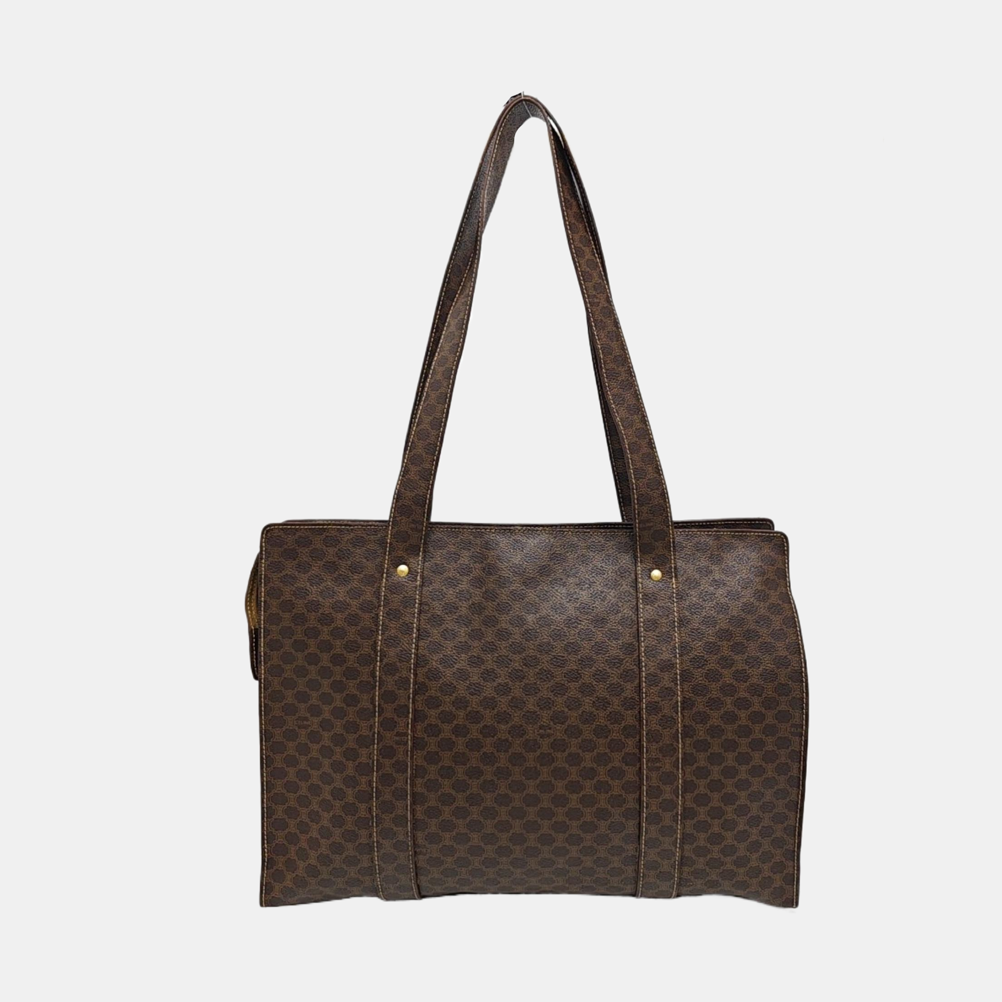 MACADAM SHOPPING BAG Coated Canvas Brown