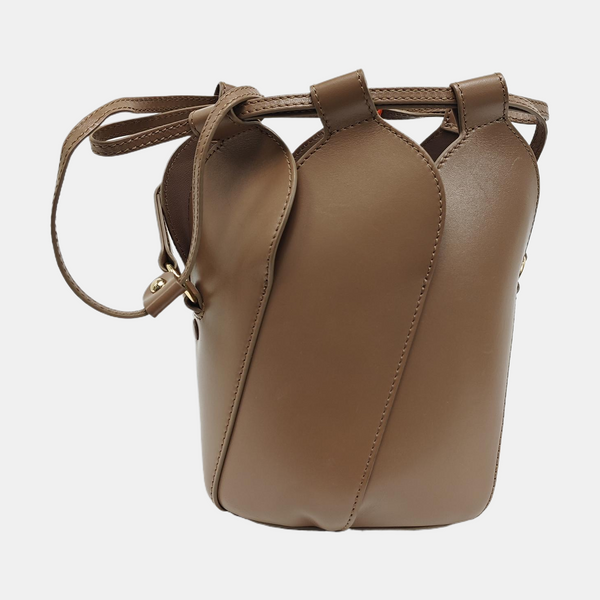 Calfskin Bucket Bag Brown