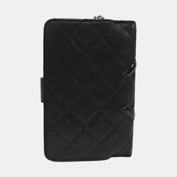 CAMBON Quilted Calfskin Black Wallet