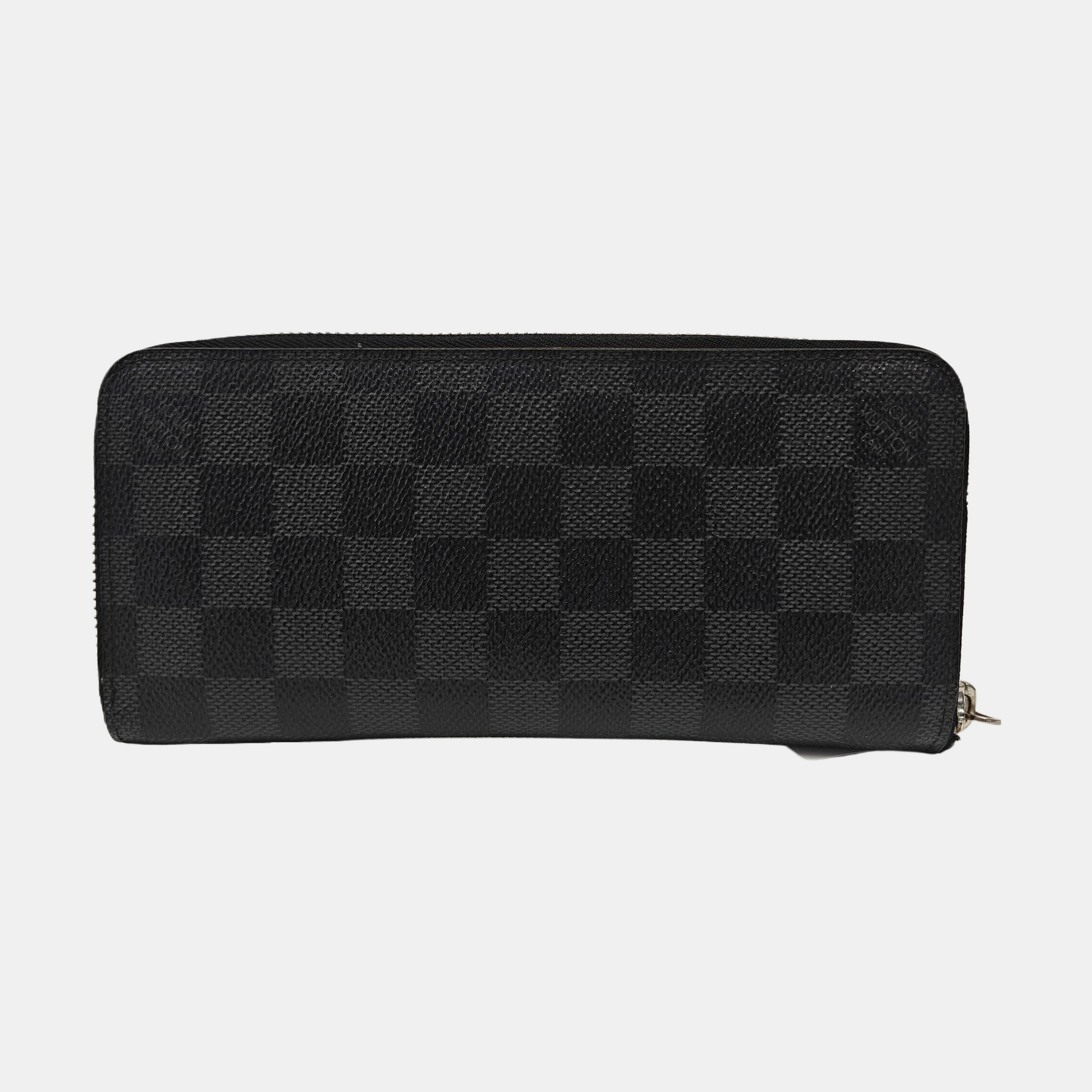 ZIPPY Damier Graphite Coated Canvas Gray