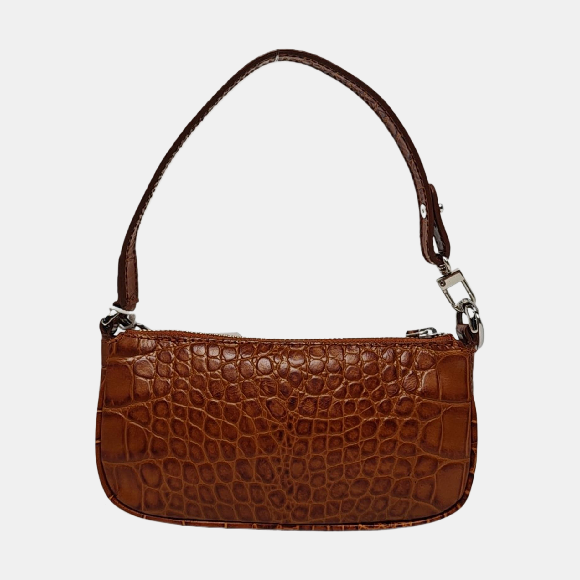 Calfskin Top Handle Bag Brown