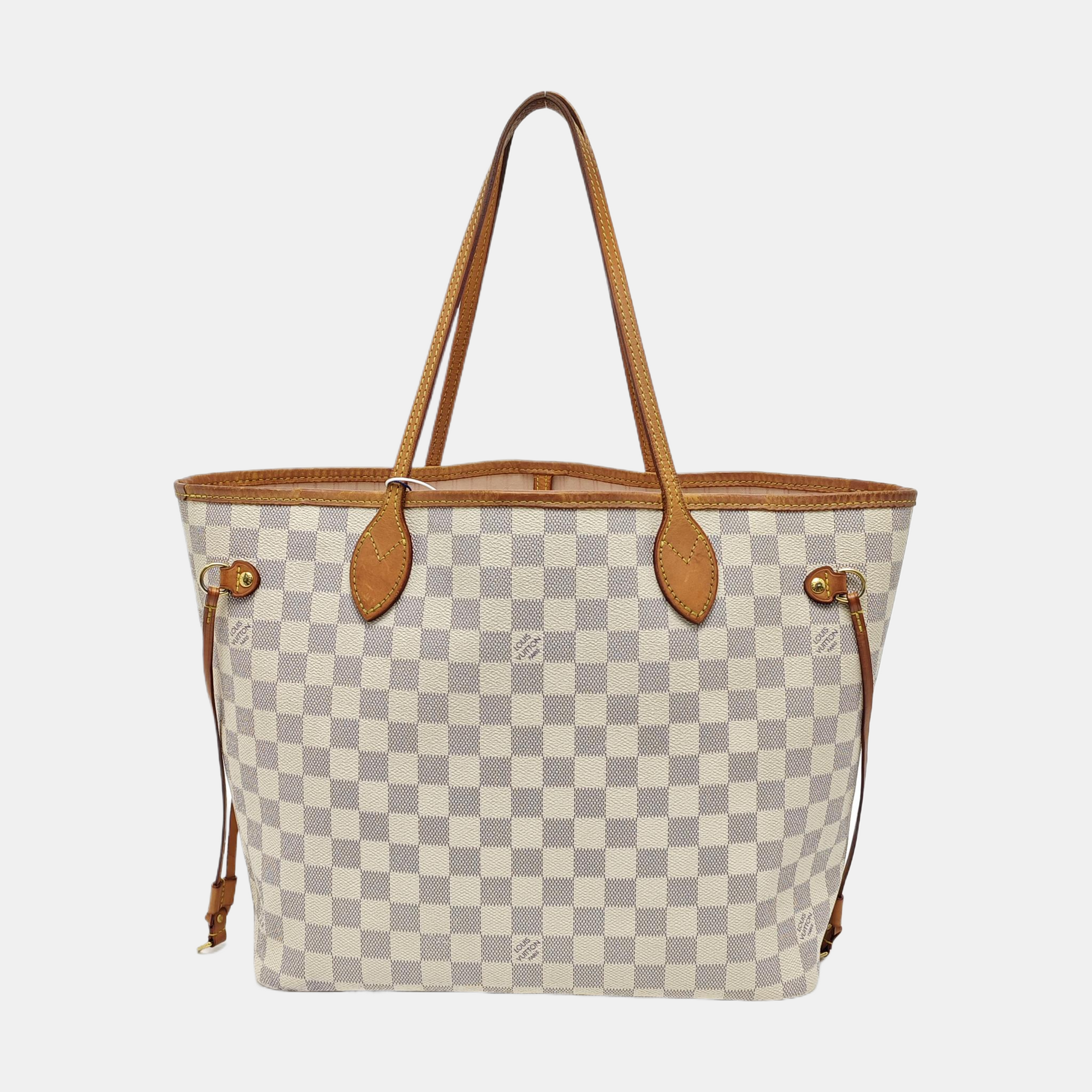 Authenticated pre-owned  NEVERFULL MM Coated Canvas White - Tote Bag at Looply