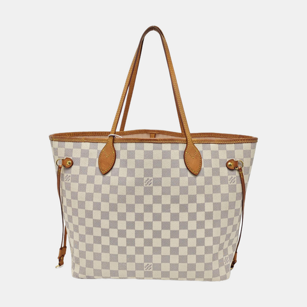 Authenticated pre-owned  NEVERFULL MM Coated Canvas White - Tote Bag at Looply