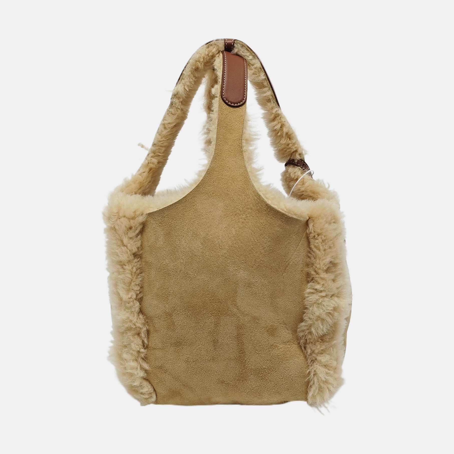 Sheepskin Bucket Bag Brown