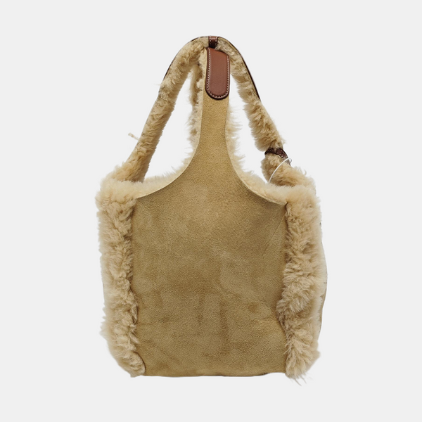 Sheepskin Bucket Bag Brown