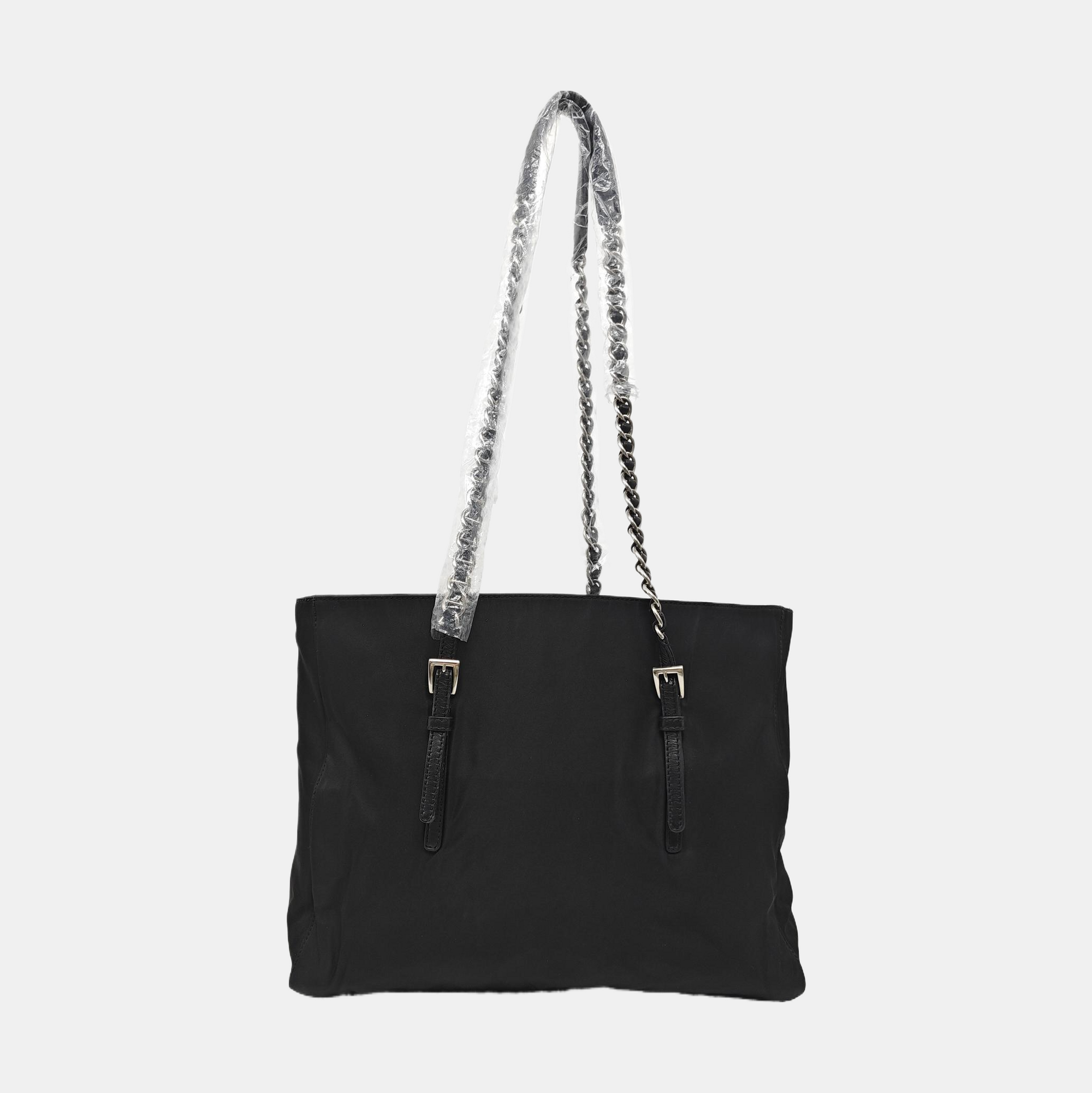 Nylon Shoulder Bag Black