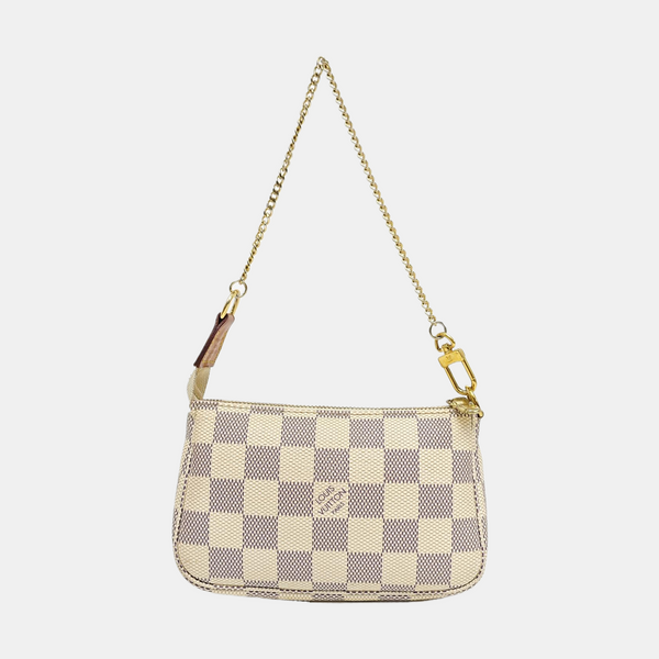 ACCESSOIRES Mini Damier Azur Coated Canvas White