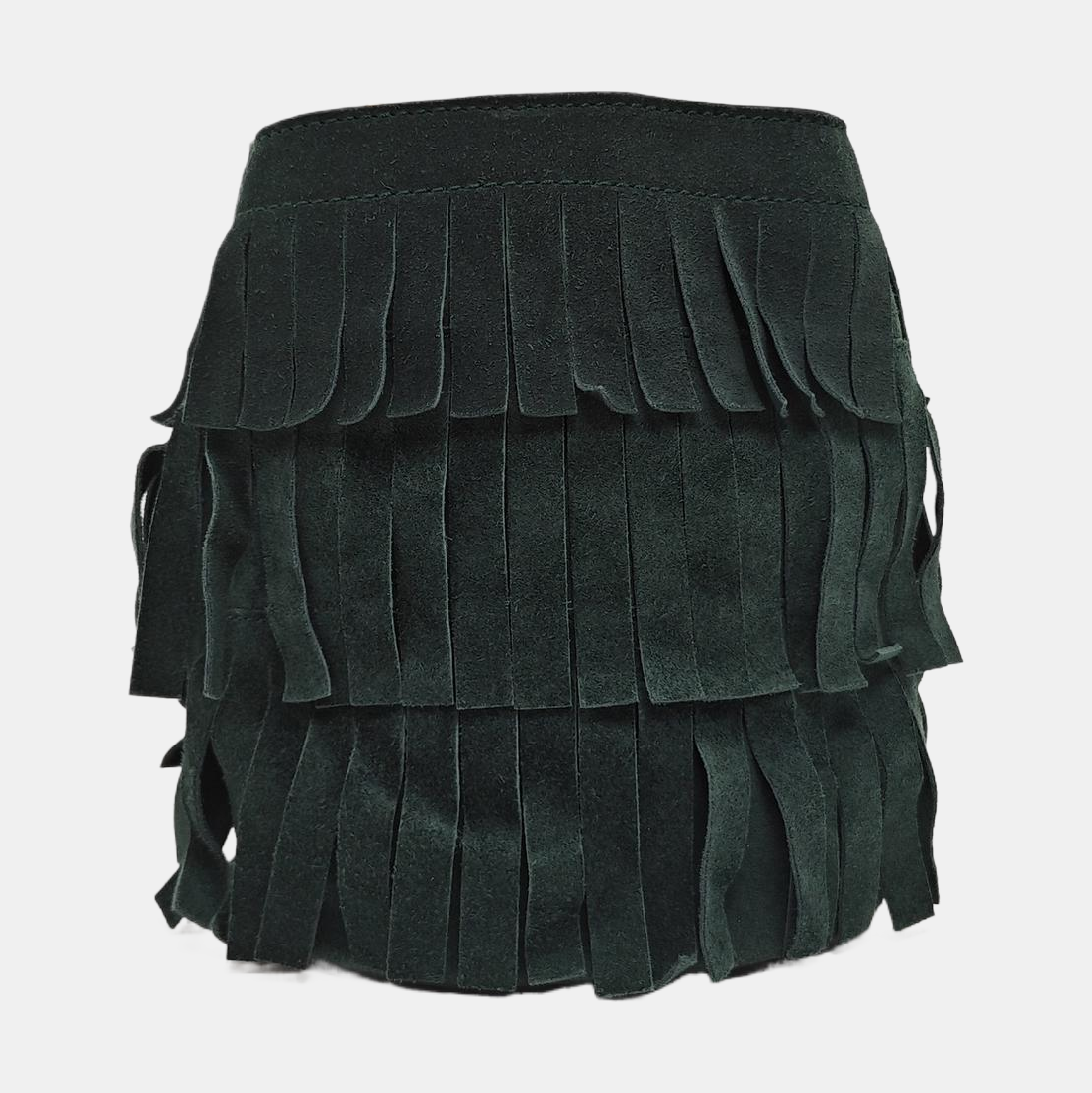 Suede Fringe Mini Suede Green