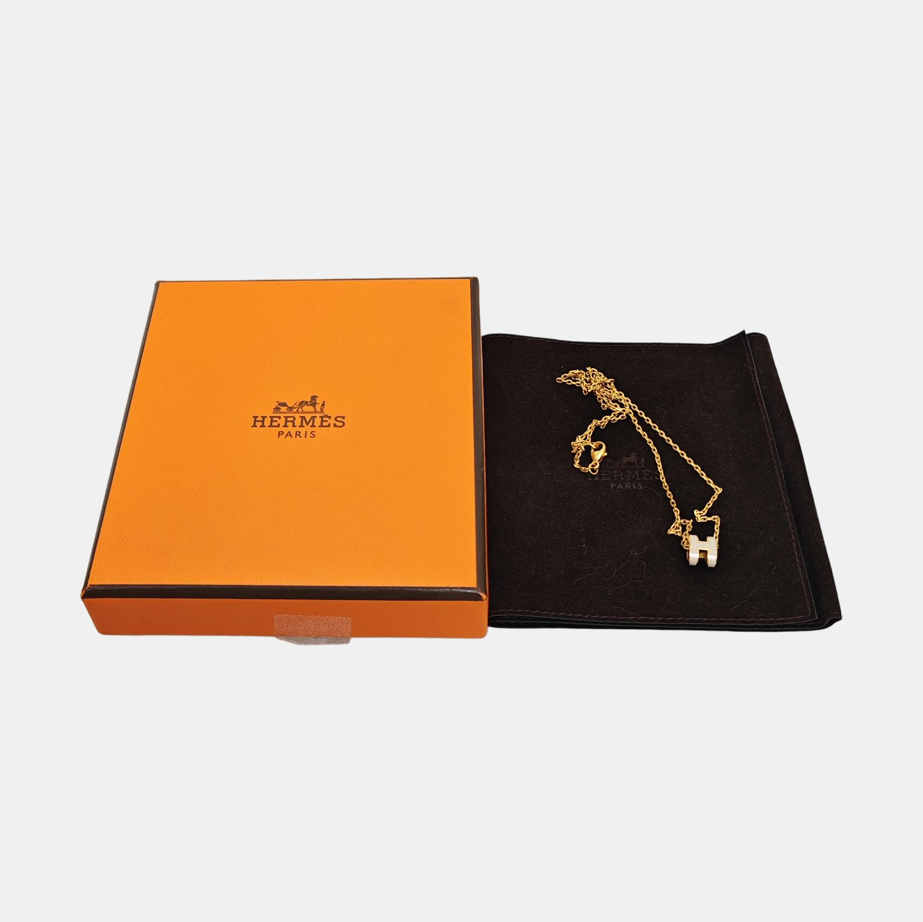 Pop H Metal Gold Necklace