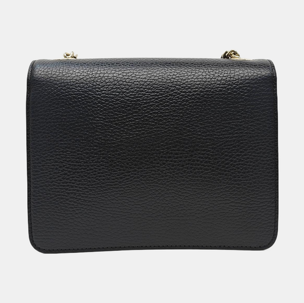Interlocking G Small Calfskin Black
