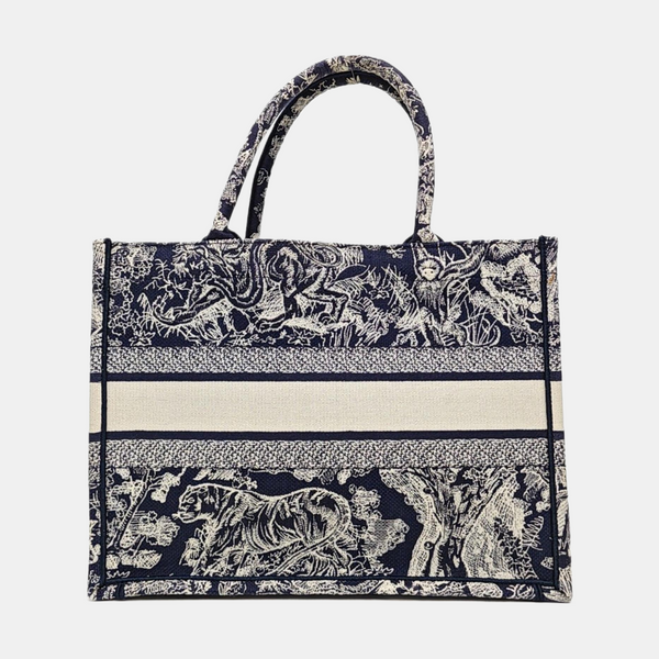 Book Tote Medium Fabric Blue