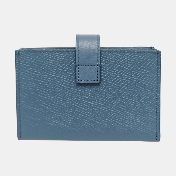 STRAP Calfskin Blue Card Holder