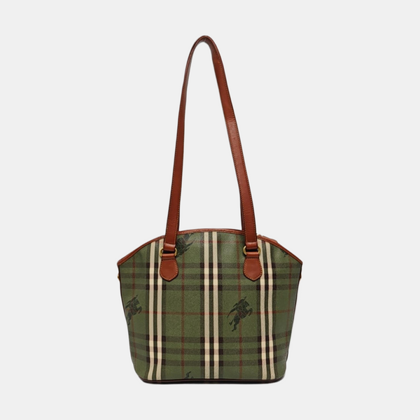 Coated Canvas Shoulder Bag Green