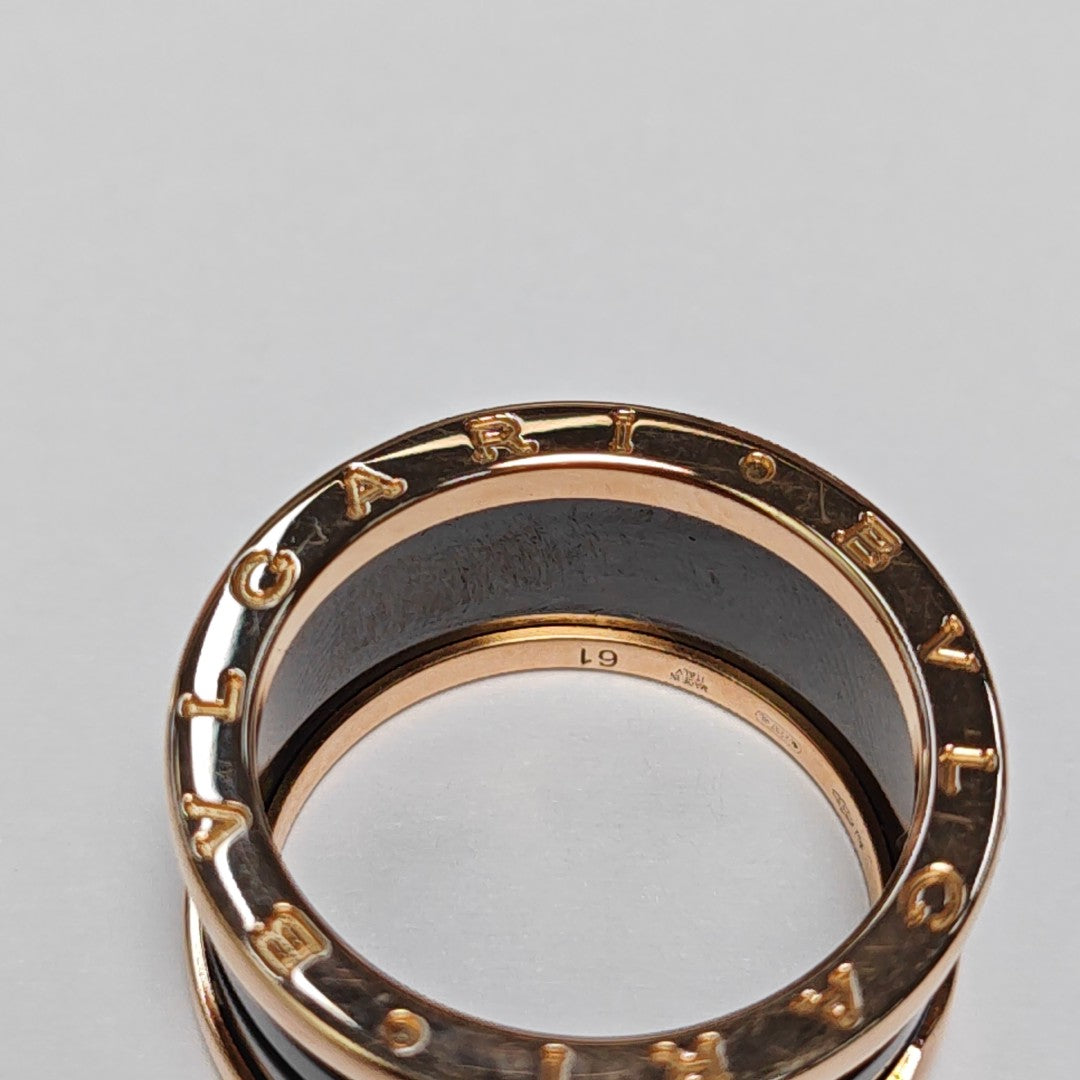 B.ZERO1 18k Rose Gold Ring EU 61