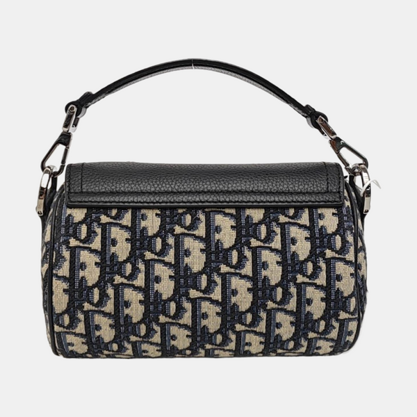 Saddle Mini Oblique Canvas Blue