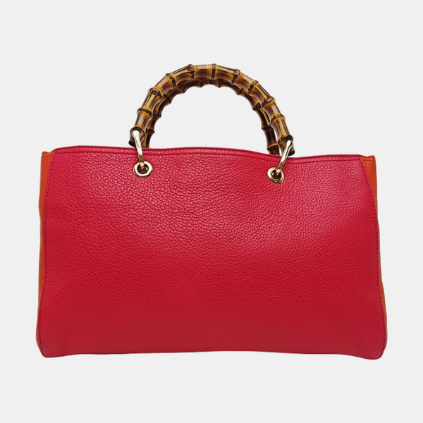 Bamboo 1947 Medium Calfskin Red