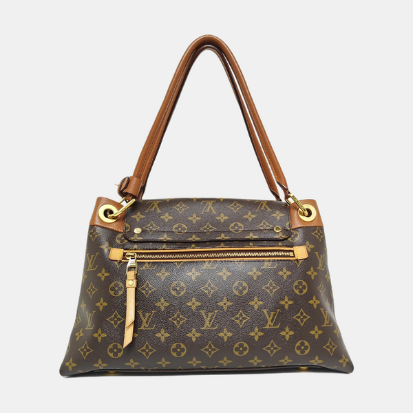 OLYMPE MM Monogram Coated Canvas Brown