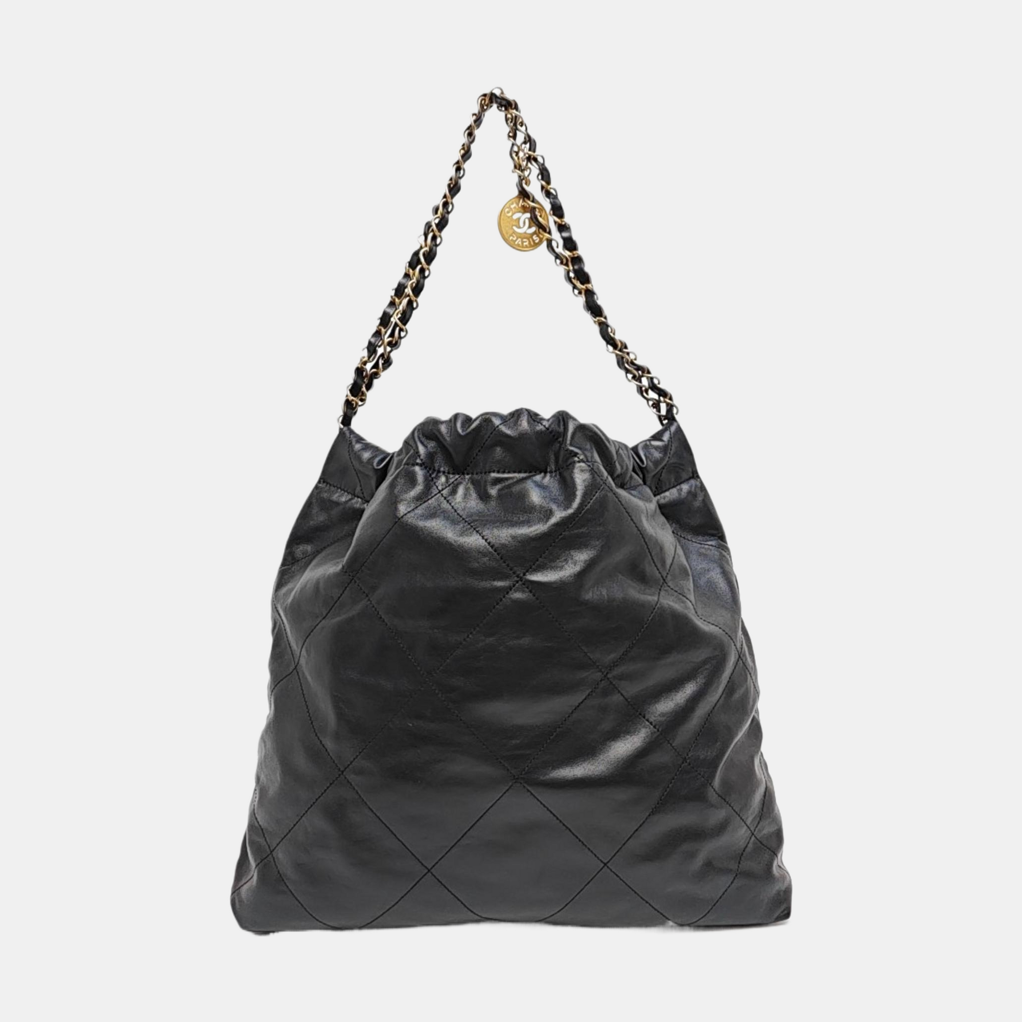 CHANEL 22 Small Quilted Calfskin Black