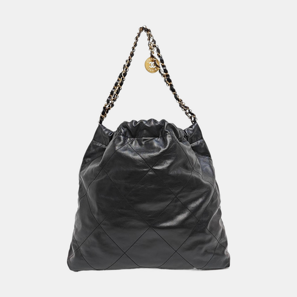 CHANEL 22 Small Quilted Calfskin Black