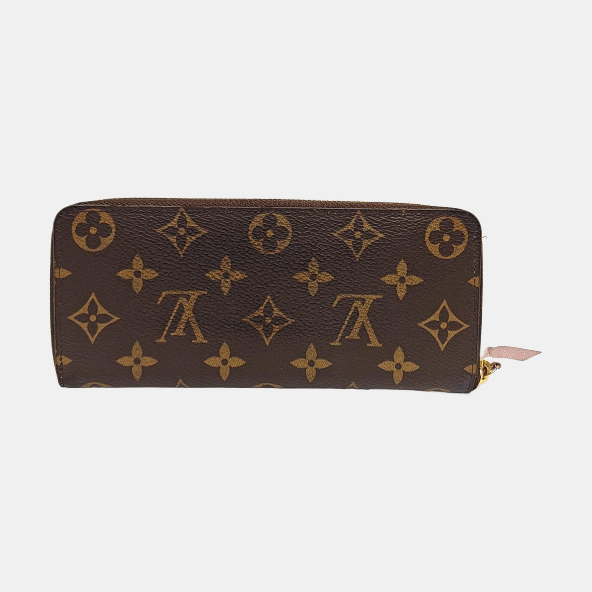 CLÉMENCE Monogram Coated Canvas Brown Wallet