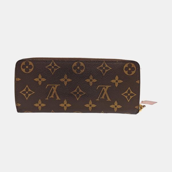 CLÉMENCE Monogram Coated Canvas Brown Wallet