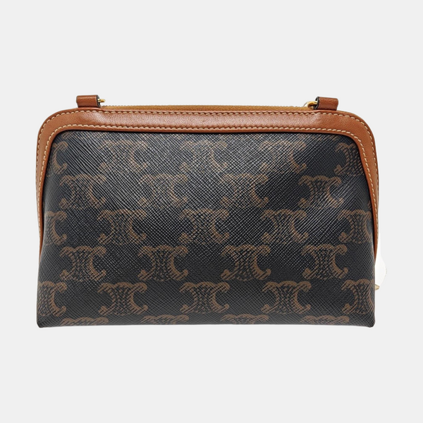 TRIOMPHE CANVAS Mini Coated Canvas Brown