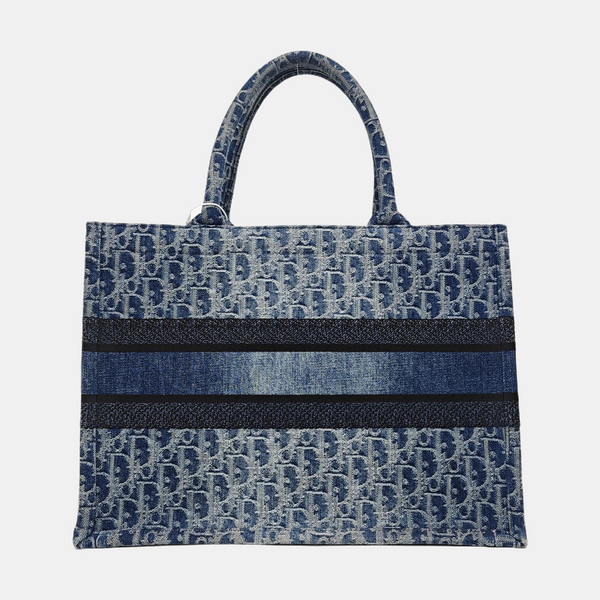 Book Tote Medium Oblique Denim Blue