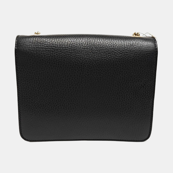 Interlocking G Small Calfskin Black