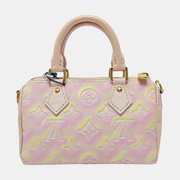 SPEEDY Nano Monogram Calfskin Pink