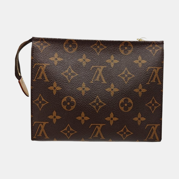 TOILET POCKET 19 Monogram Coated Canvas Brown
