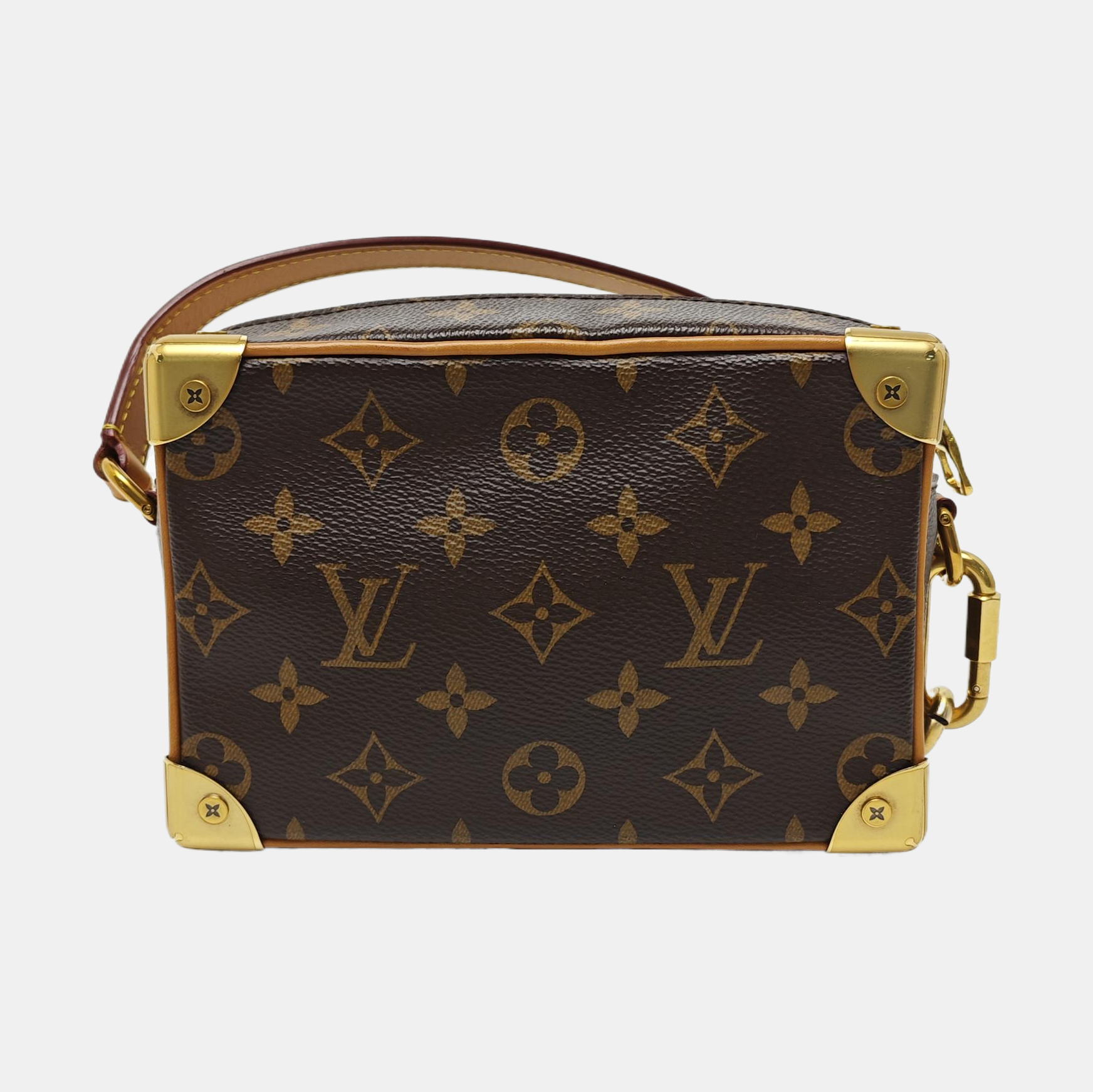 SOFT TRUNK Mini Monogram Coated Canvas Brown