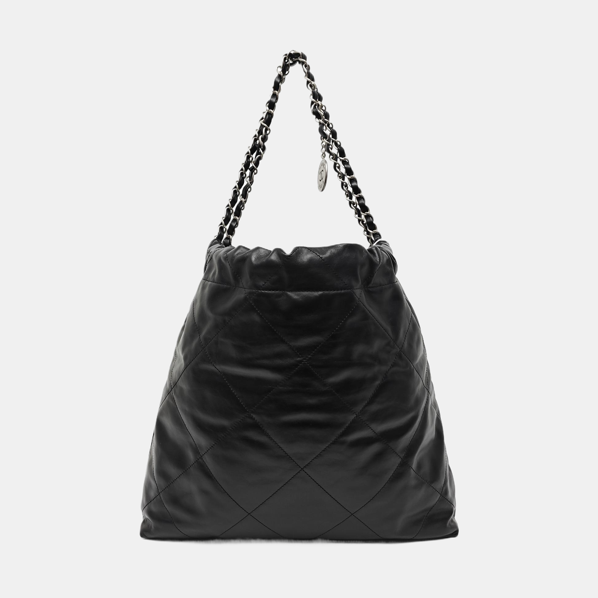 CHANEL 22 Medium Quilted Calfskin Black