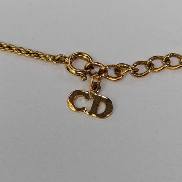 CD Navy Metal Gold Necklace