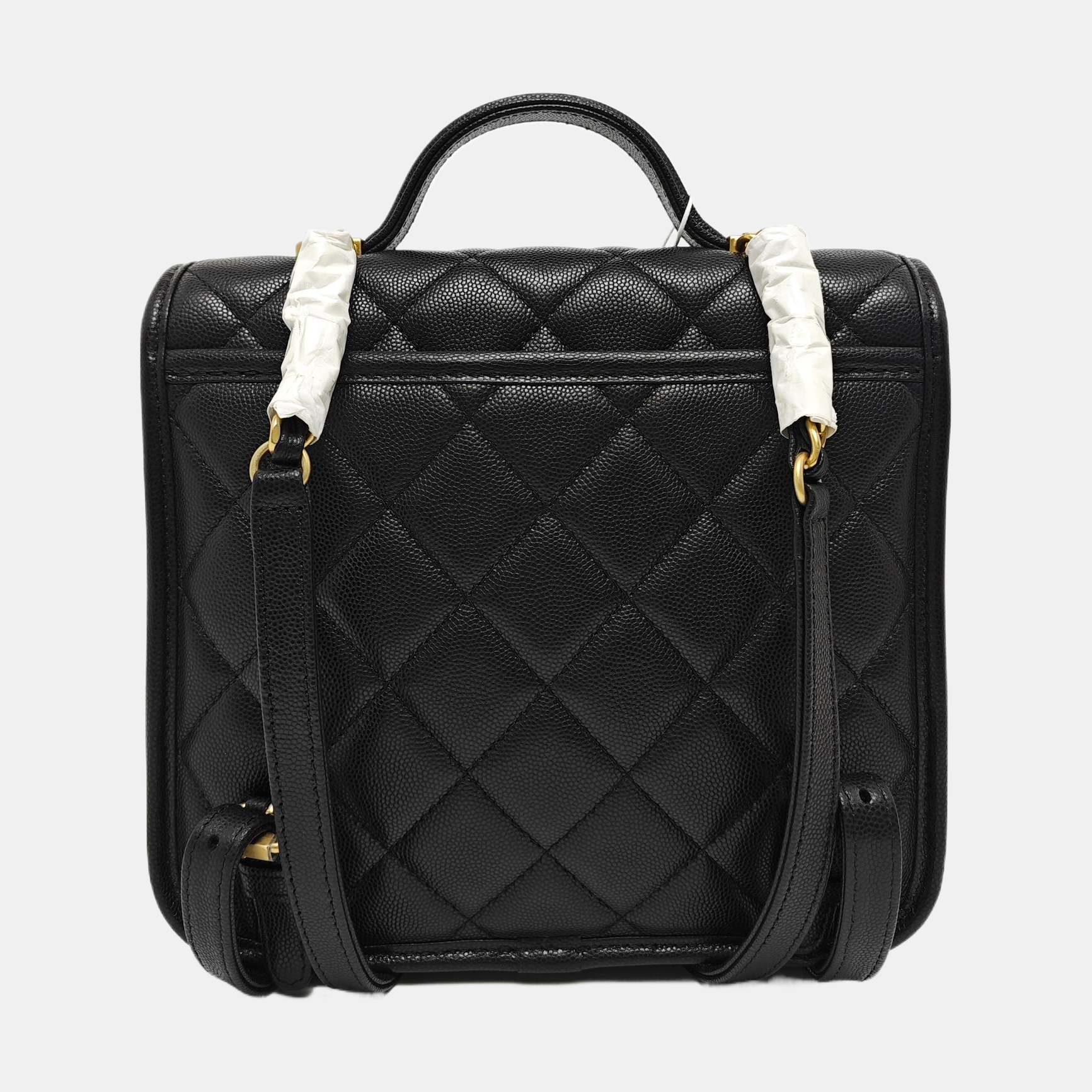 Quilted Grained Calfskin Black
