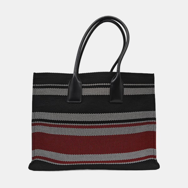Fabric Top Handle Bag Large Gray