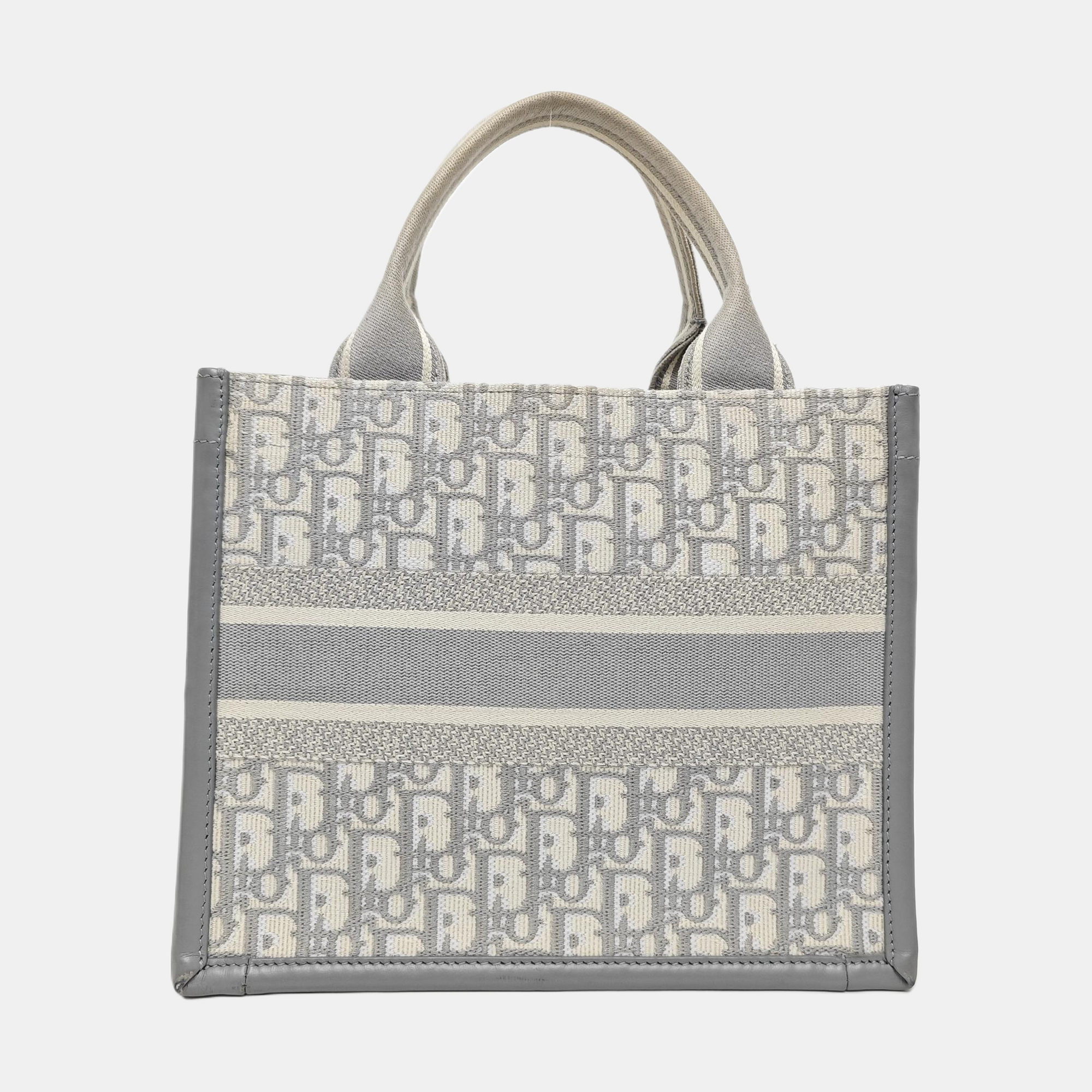 Book Tote Small Oblique Canvas Gray