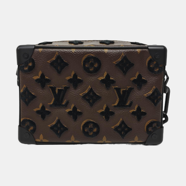SOFT TRUNK Mini Monogram Coated Canvas Brown