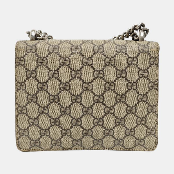 Dionysus Mini Monogram Coated Canvas Beige