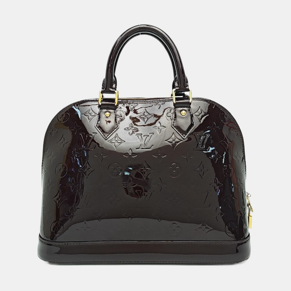 ALMA PM Monogram Patent Leather Brown