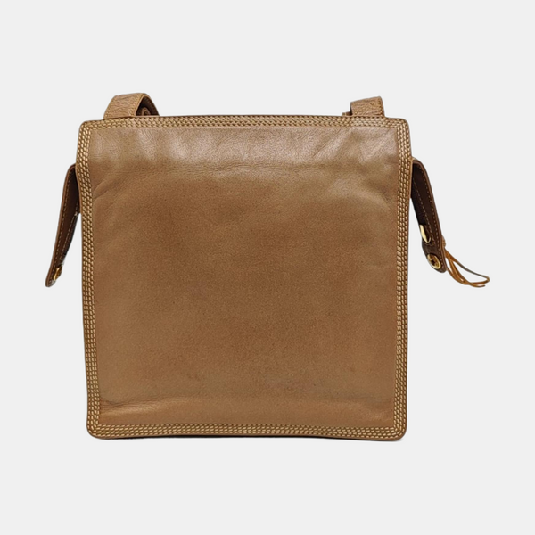 Lambskin Shoulder Bag Brown