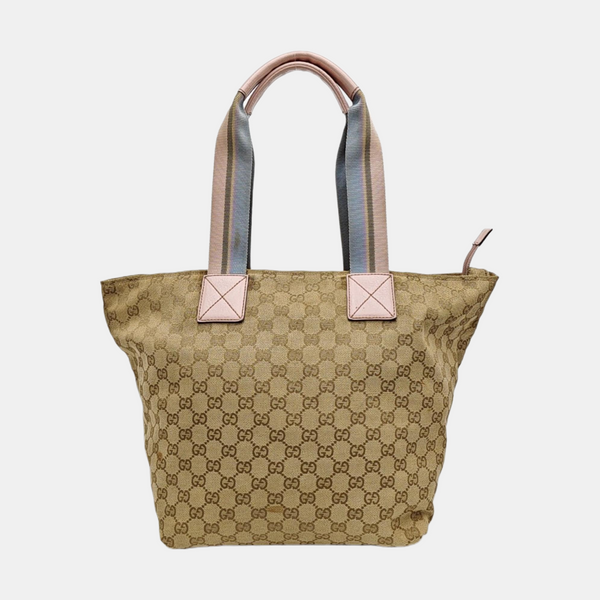 Monogram Canvas Tote Bag Brown