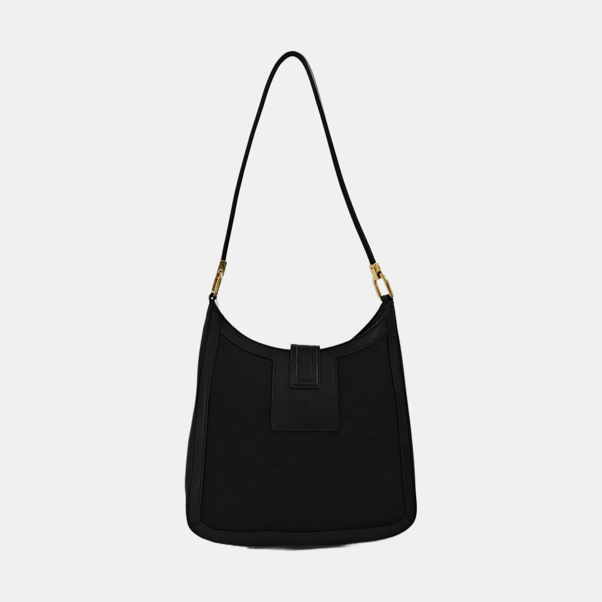 Monogram Canvas Shoulder Bag Black