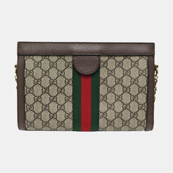 Ophidia Medium Monogram Coated Canvas Beige