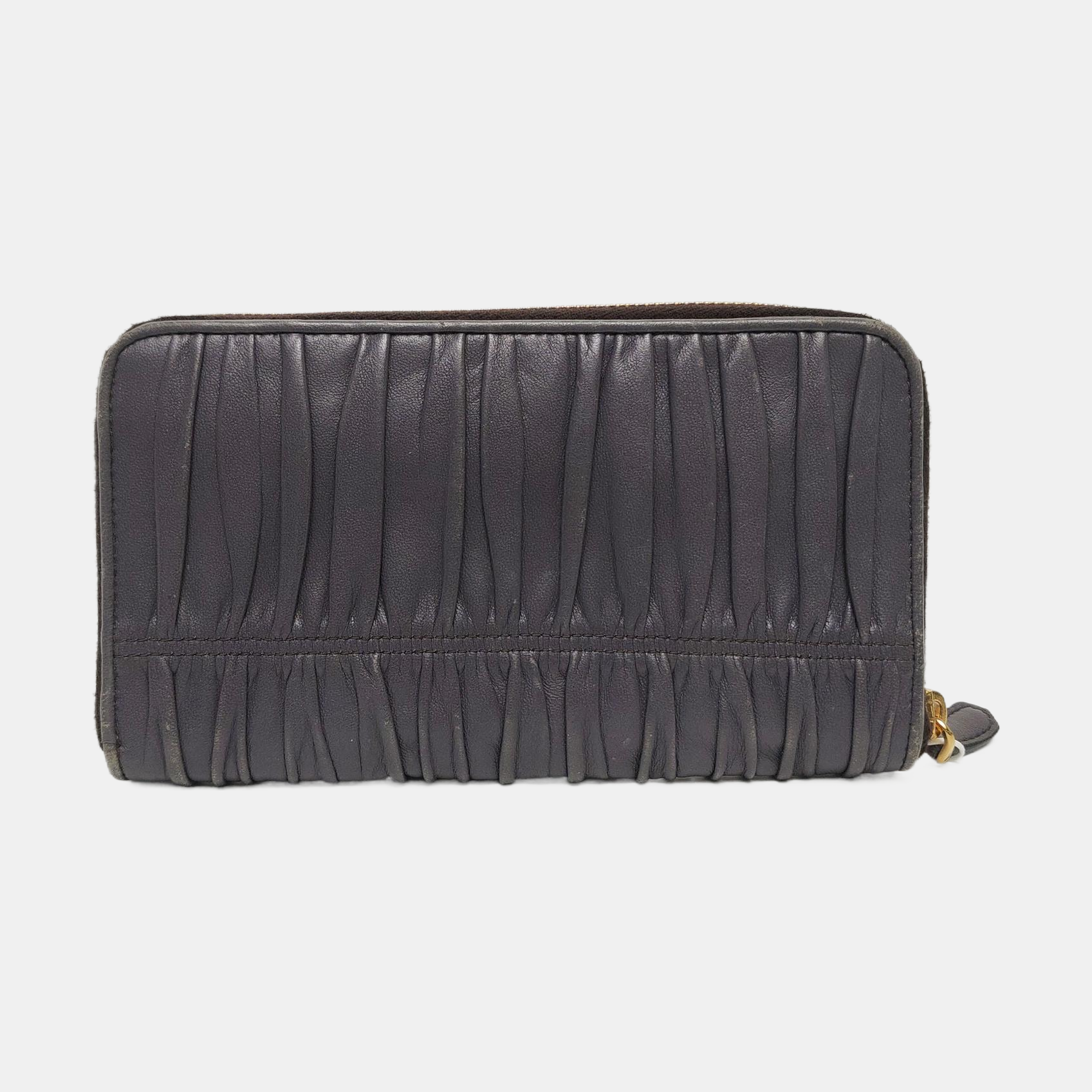 Fold Wallet Quilted Lambskin Gray Wallet
