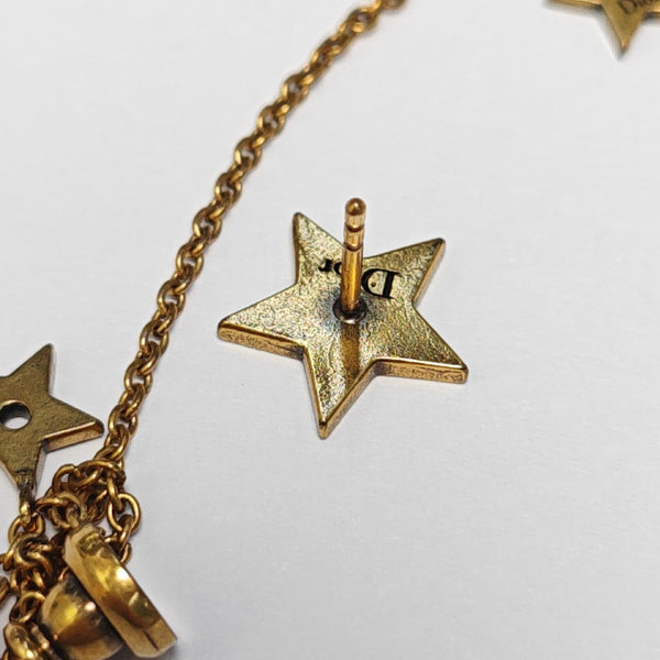 Dior Star Metal Gold Earrings