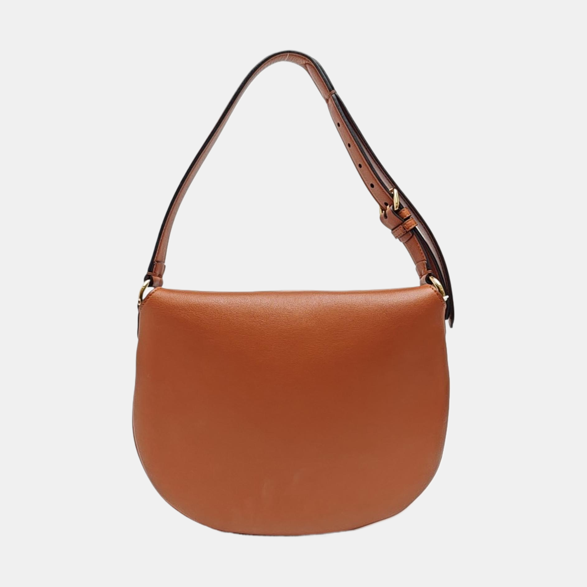 Calfskin Shoulder Bag Small Brown