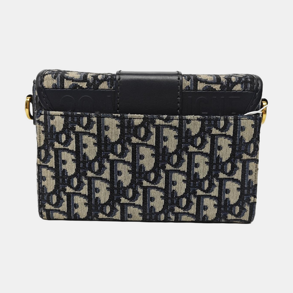 30 Montaigne Mini Oblique Canvas Blue
