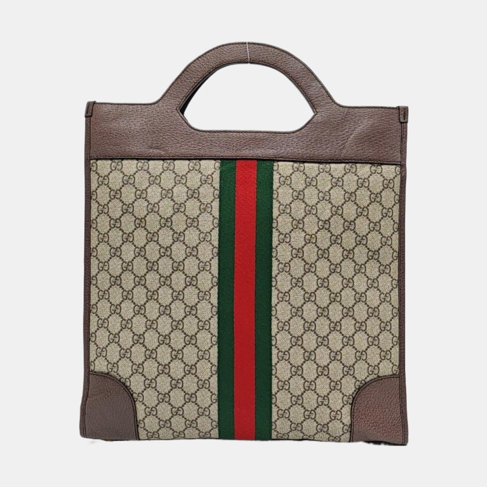 Authenticated pre-owned  Ophidia Medium Monogram Coated Canvas Beige - Top Handle Bag at Looply